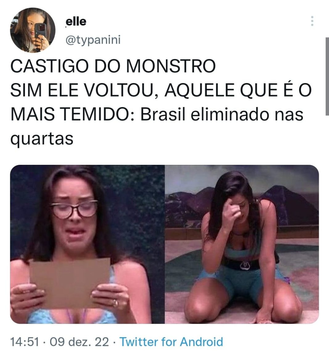 Derrota do Brasil na Copa gera enxurrada de memes nas redes