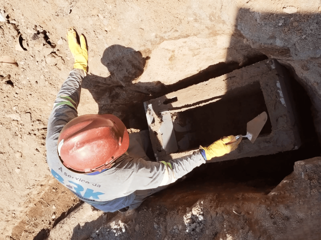 Obras sendo realizadas no bairro da Aroeira/Foto: Divulgação